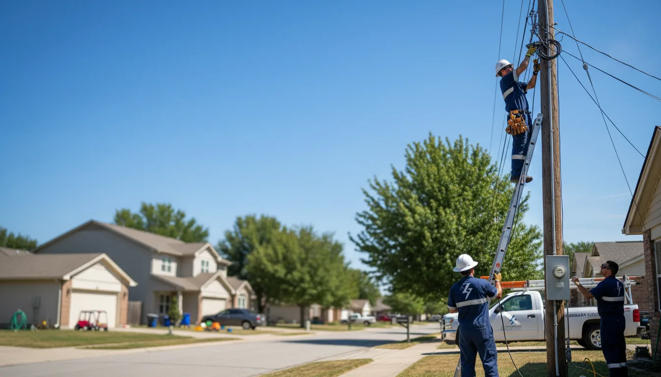 Residential electrician providing installation services in Bagdad, AZ